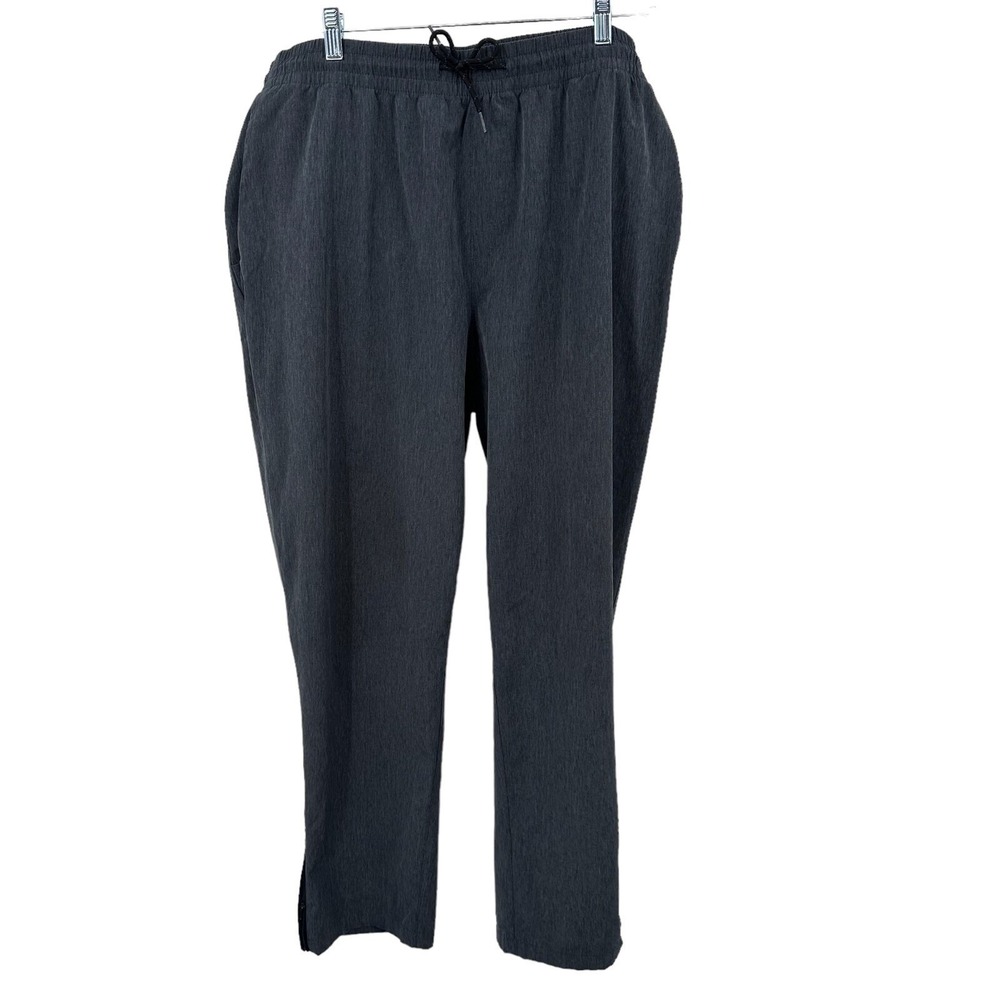 Old Navy Active Gray Heathered Joggers Ankle Zip Athletic Pants Stretch Mens XXL